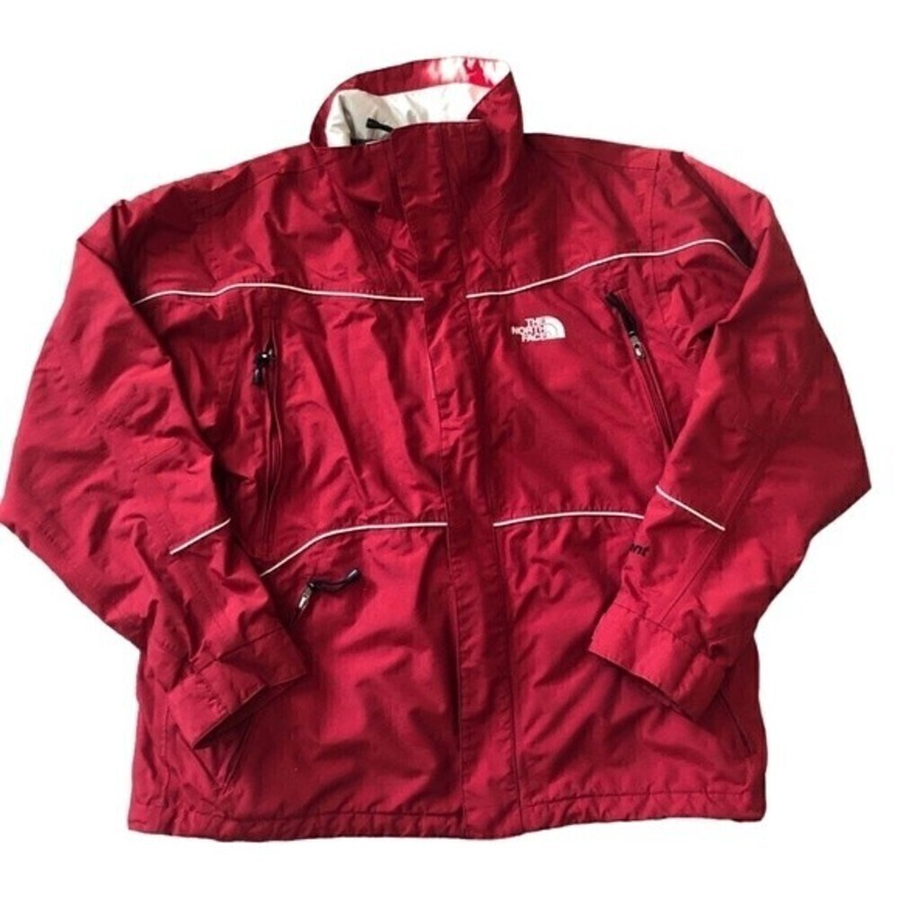 The North Face HyVent Ski Snow Board Jacket Sz. L Red Waterproof  Full Zip